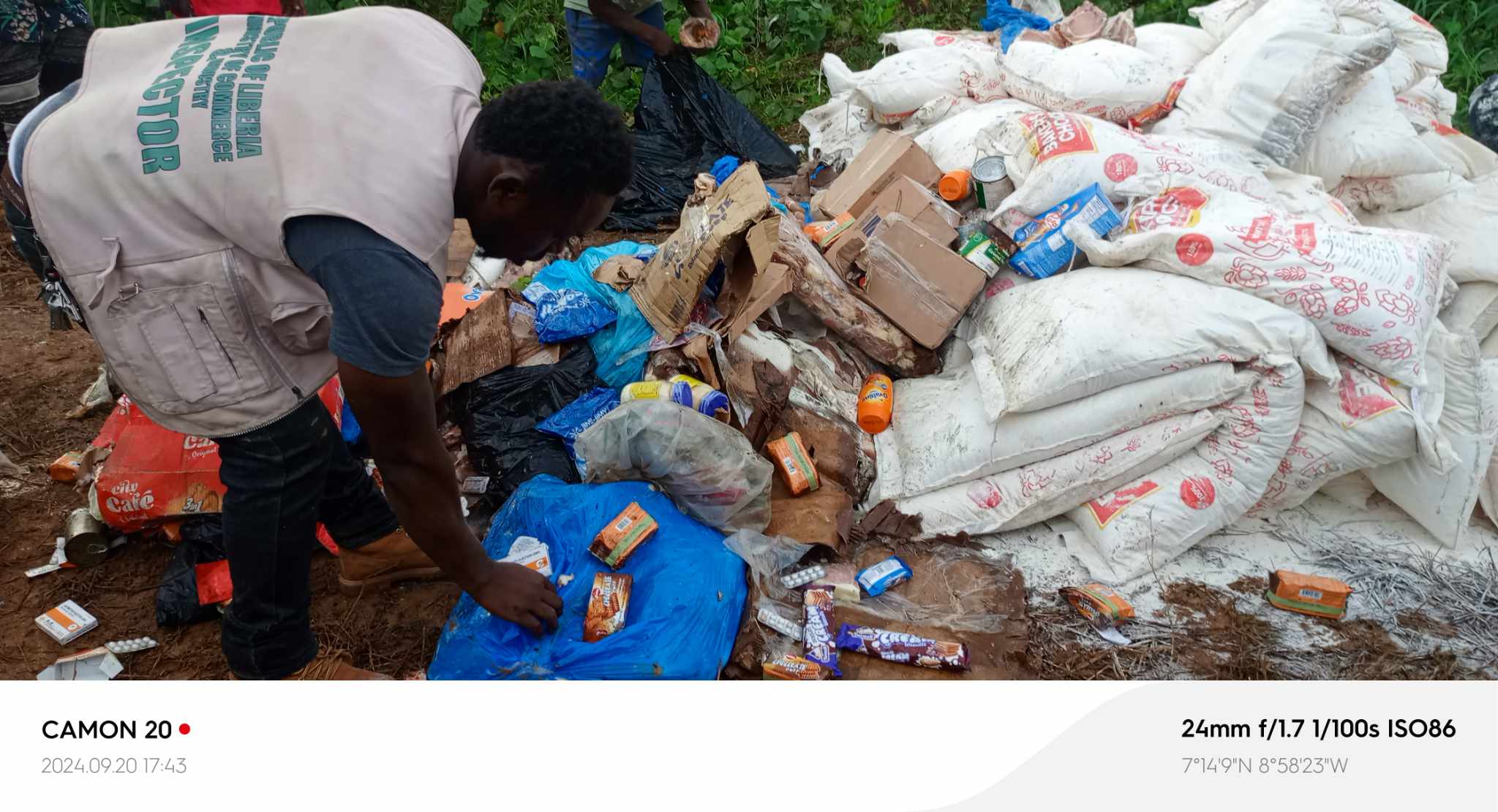 Nimba Inspectorate disposes large quantities of expired goods confiscated in Nimba county