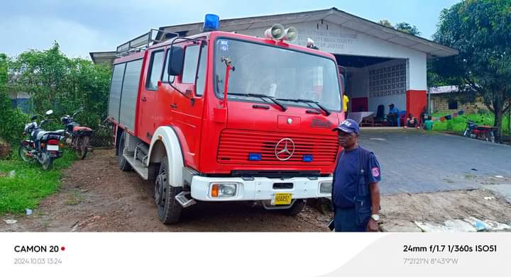 Floyd turn over fire truck